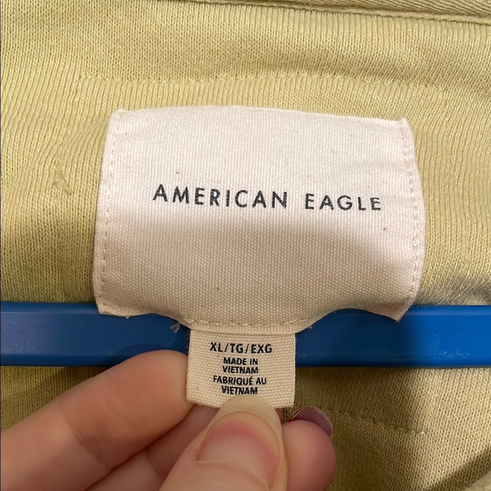 American Eagle Outfitters yellow/green Long Sleeve Button Down Shirt - Picture 2 of 8